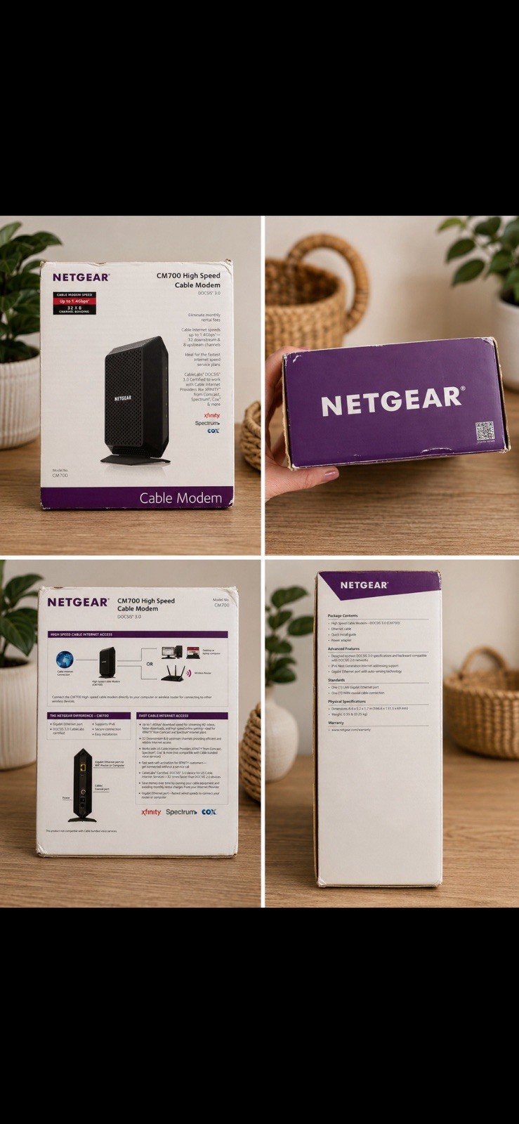 NETGEAR CM700 High Speed Cable Modem Docsis 3.0 New Open Box