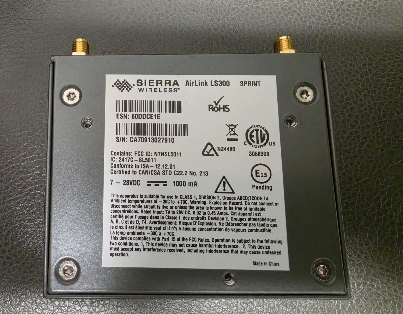 Sierra Wireless AirLink LS300 Sprint T-Mobile DC Version FREE SHIPPING!