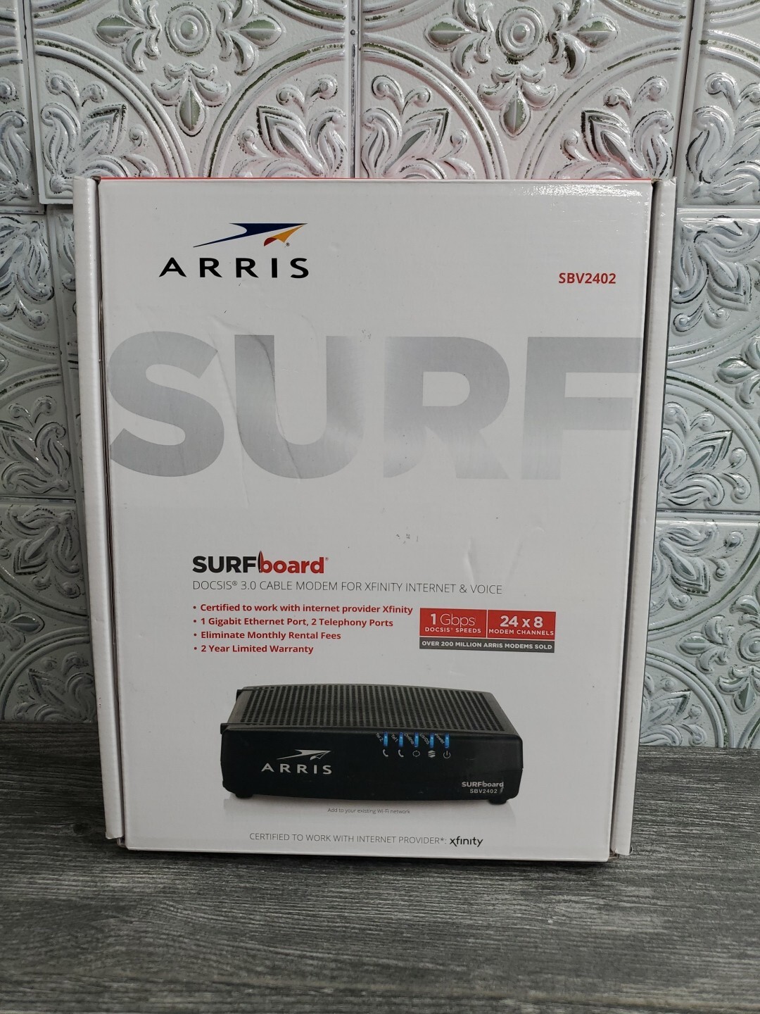 ARRIS SURFboard SBV2402 DOCSIS 3.0 Cable Modem Comcast Xfinity Internet & Voice