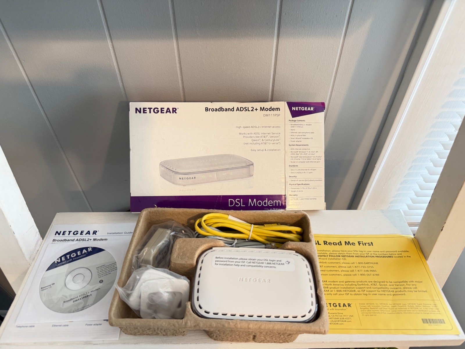 NETGEAR ADSL2+ Broadband Modem DM111PSP Complete Open Box FAST SHIP 🇺🇸⚡️