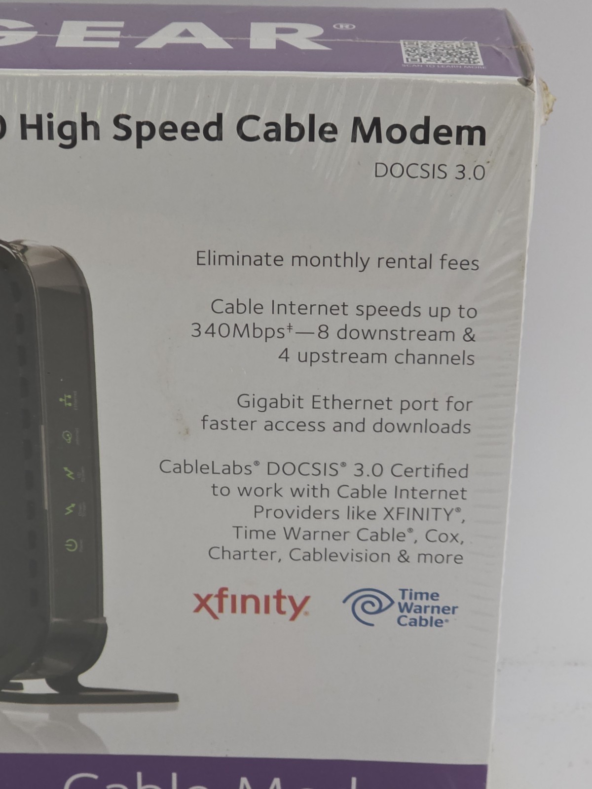 NETGEAR DOCSIS 3.3 CM400 340 mbps High Speed Cable Modem NEW SEALED