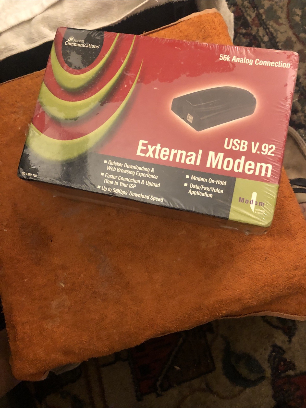 NIB ACCENT COMMUNICATIONS USB V.92 56K ANALOG CONNECTION USB OD-EMU-100