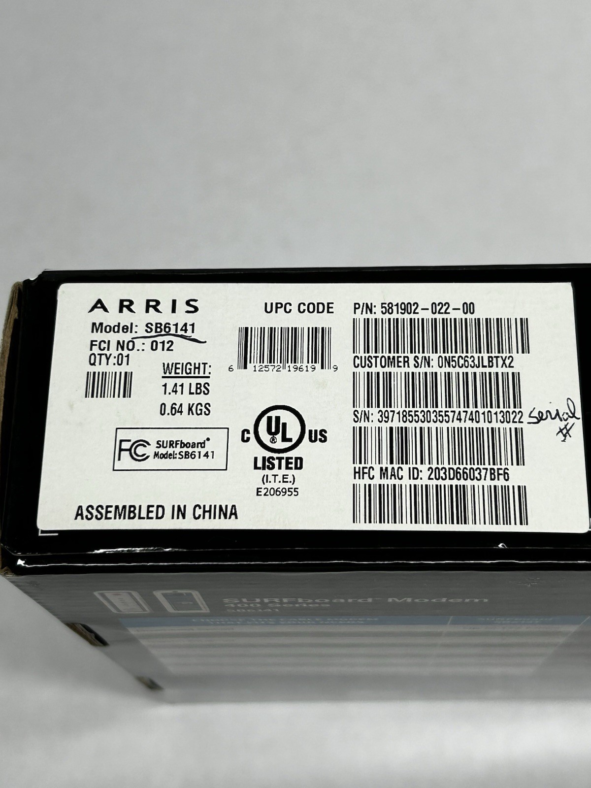 Motorola ARRIS SURFboard SB6141 3.0 Cable Modem 400 Series