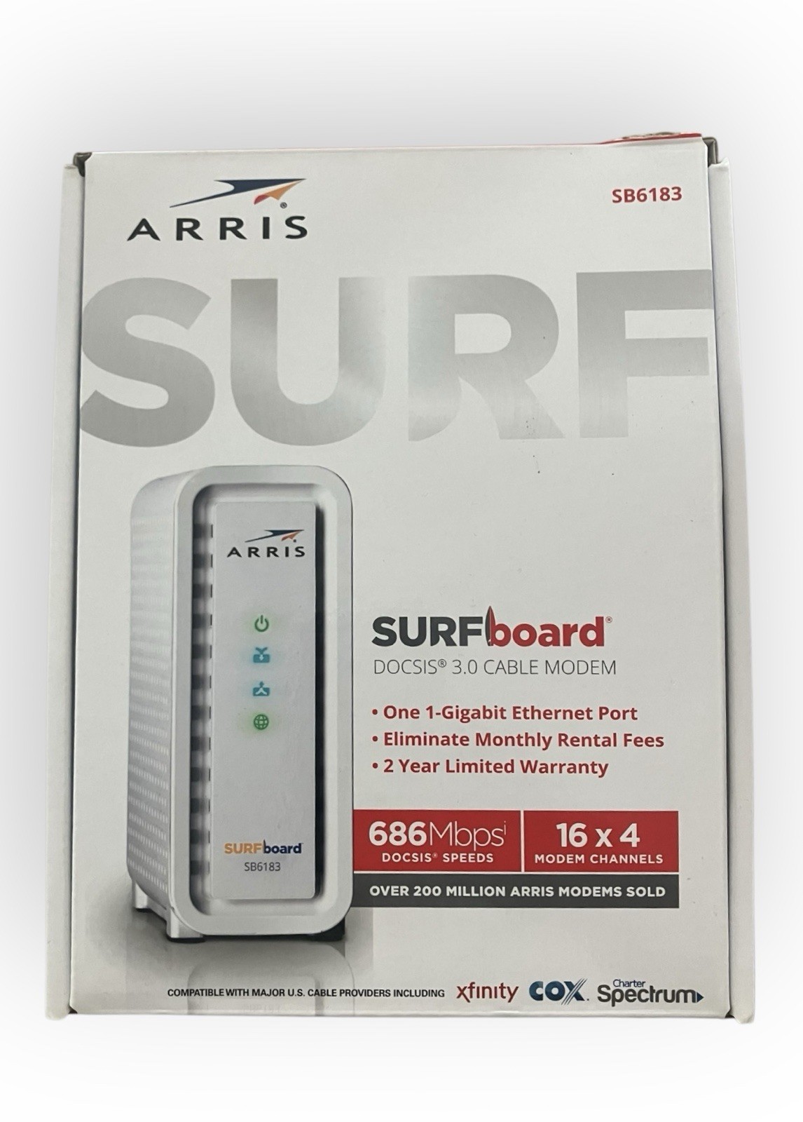 Arris SURFboard SB6183 DOCSIS 3.0 Cable Modem White NEW Open Box