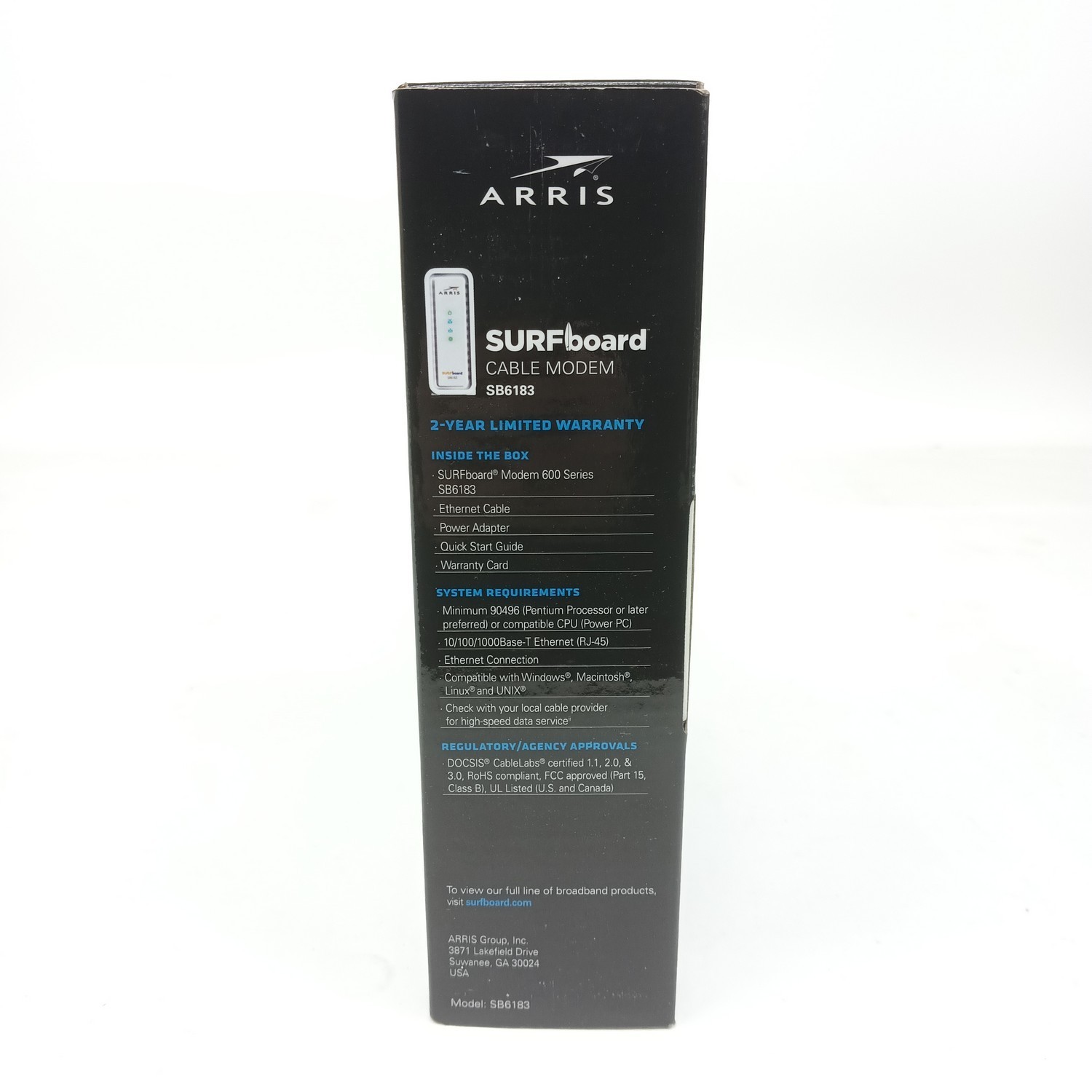 ARRIS SB6183 686 Mbps 16×4 Channels Cable 3.0 Modem, White – Surfboard