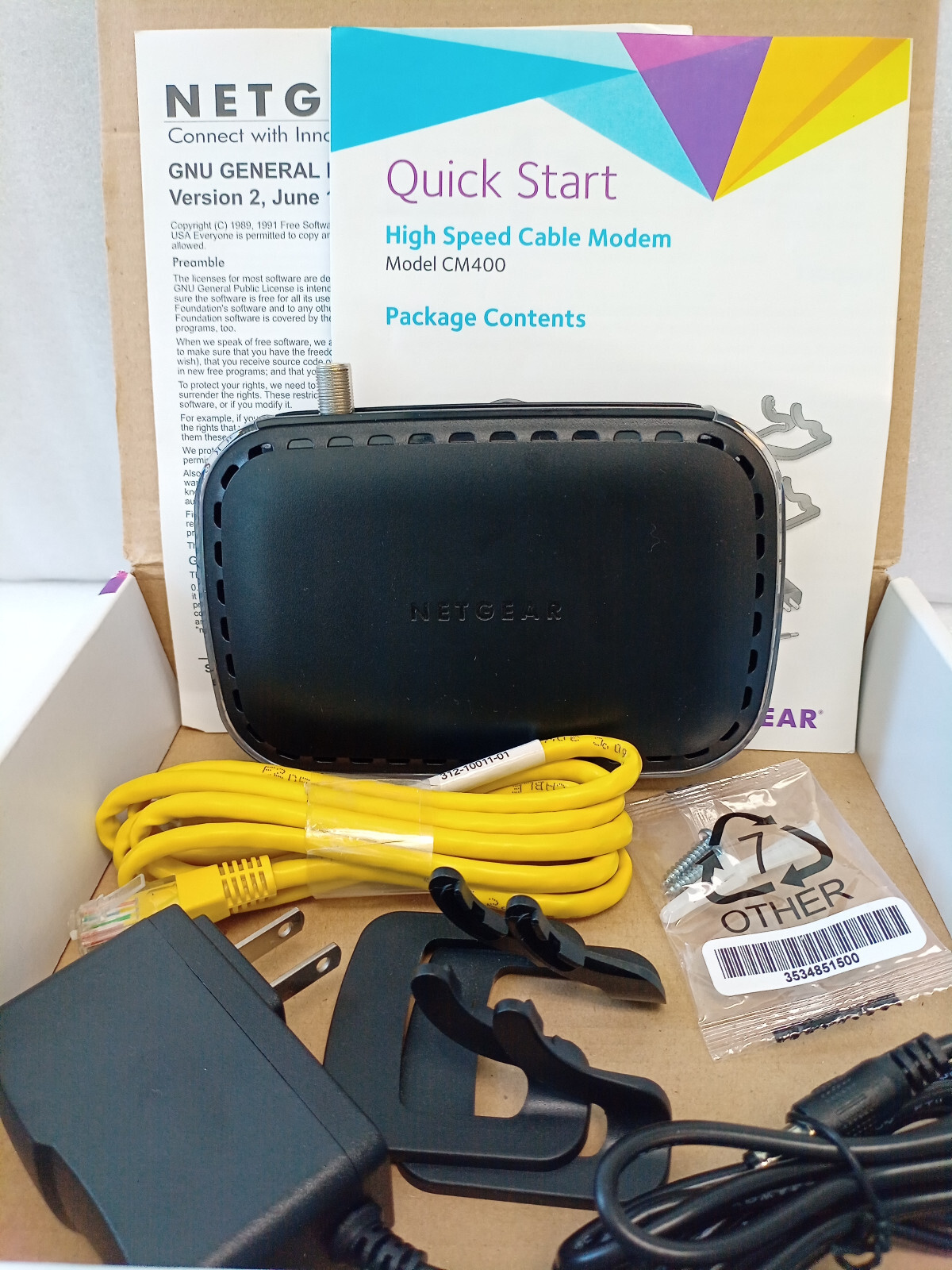 Netgear CM400 High Speed Cable Modem DOCSIS 3.0
