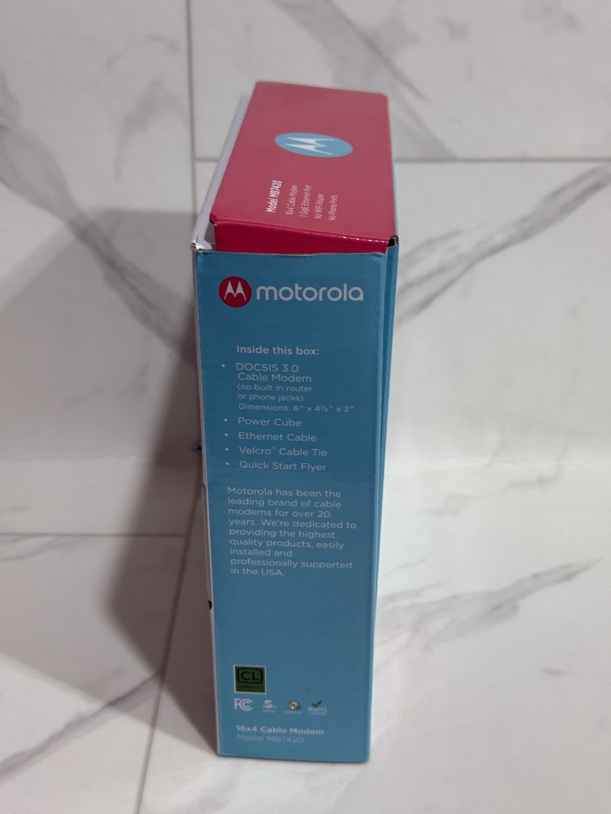 Motorola MB7420-10 16×4 686 Mbps DOCSIS 3.0 Cable Modem New Open Box