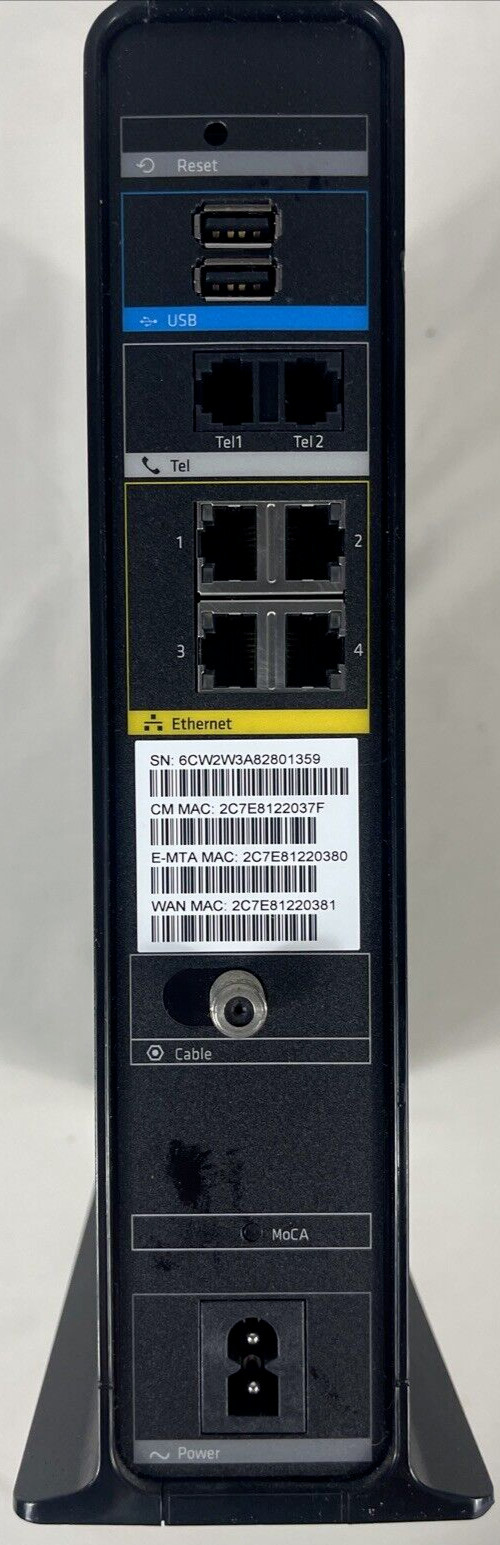 Arris TG1682G Dual Band 2.4ghz-5ghz Wireless 802.11ac Cable Modem Router
