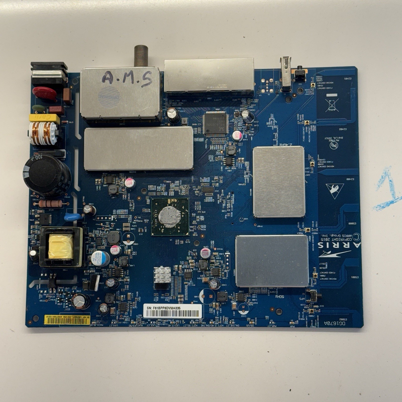 Arris TG1672G Control Board Only