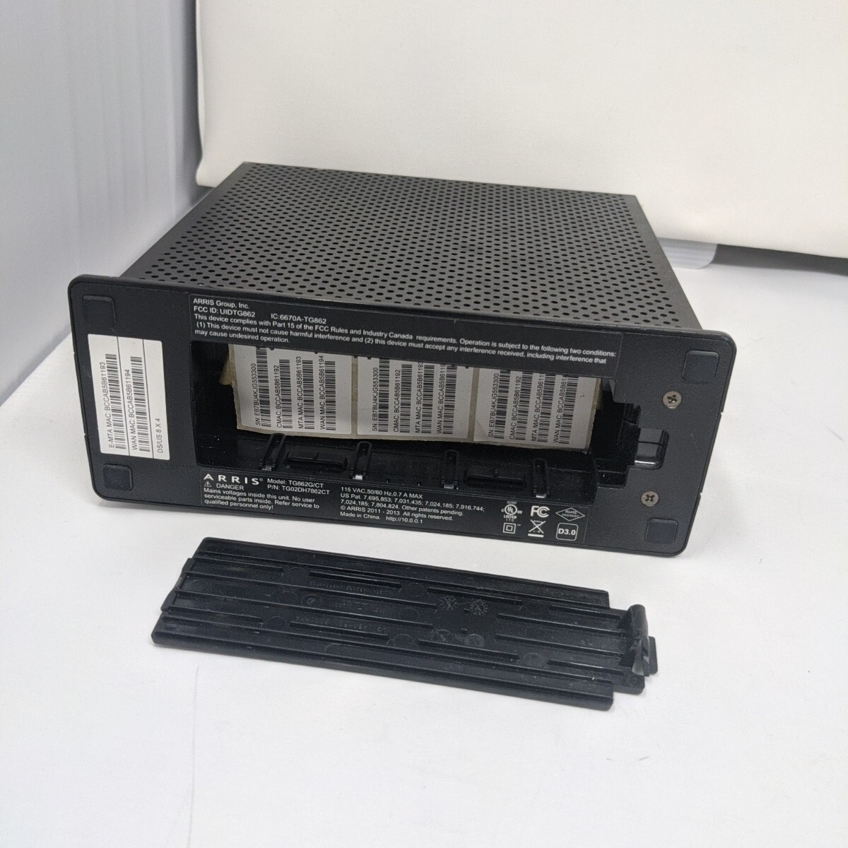 XFINITY Modem/Router/WIFI Arris Model TG862G/CT Used WiFi 802.11n Ethernet Tel