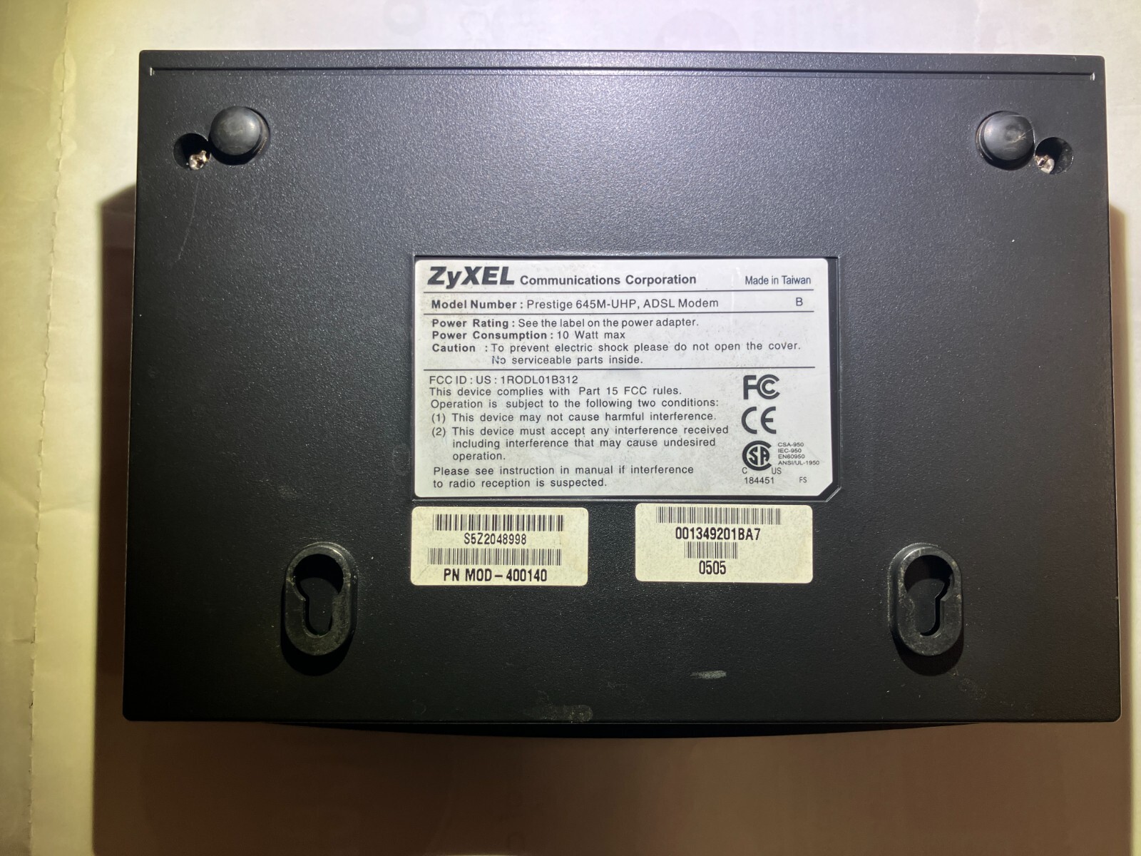 ZyXel Prestige 600 Series 645M-UHP ADSL (DSL Modem) Wired Internet Access Bridge