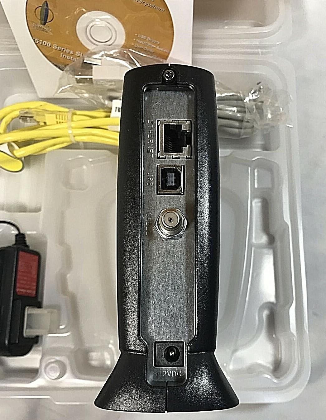 Motorola SURFboard SB5100 Cable Modem 500887-025-00 AC Adapter CD Disk Bundle