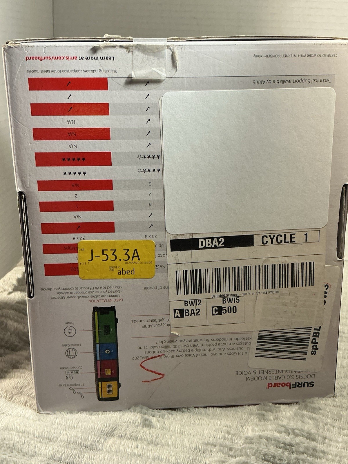 ARRIS SURFboard SBV3202 DOCSIS 3.0 Cable Modem Xfinity Voice Tested Works