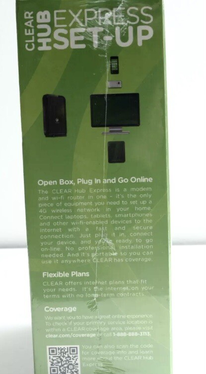 Clear Hub Express 4G Modem – Wi-fi Router NIB GTK-RSU131