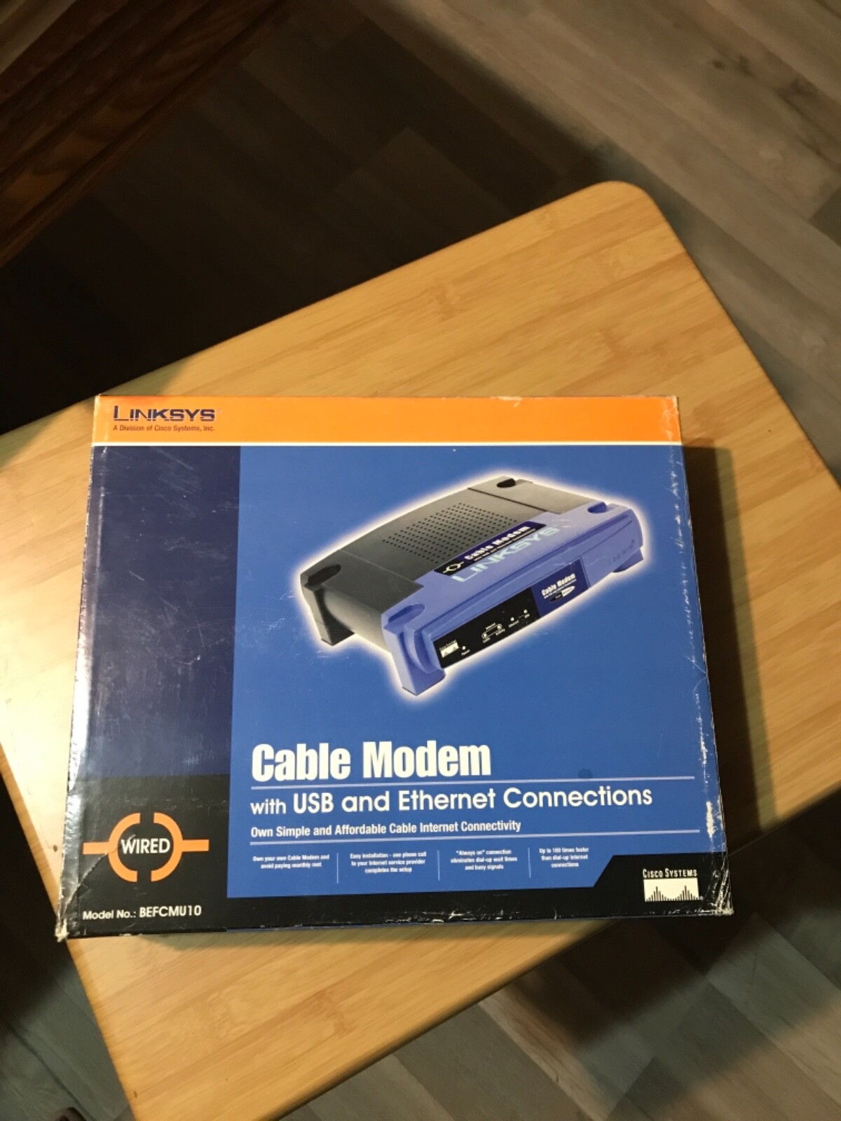 Linksys BEFCMU10 42.88 Mbps cable modem with usb and Ethernet wired connection