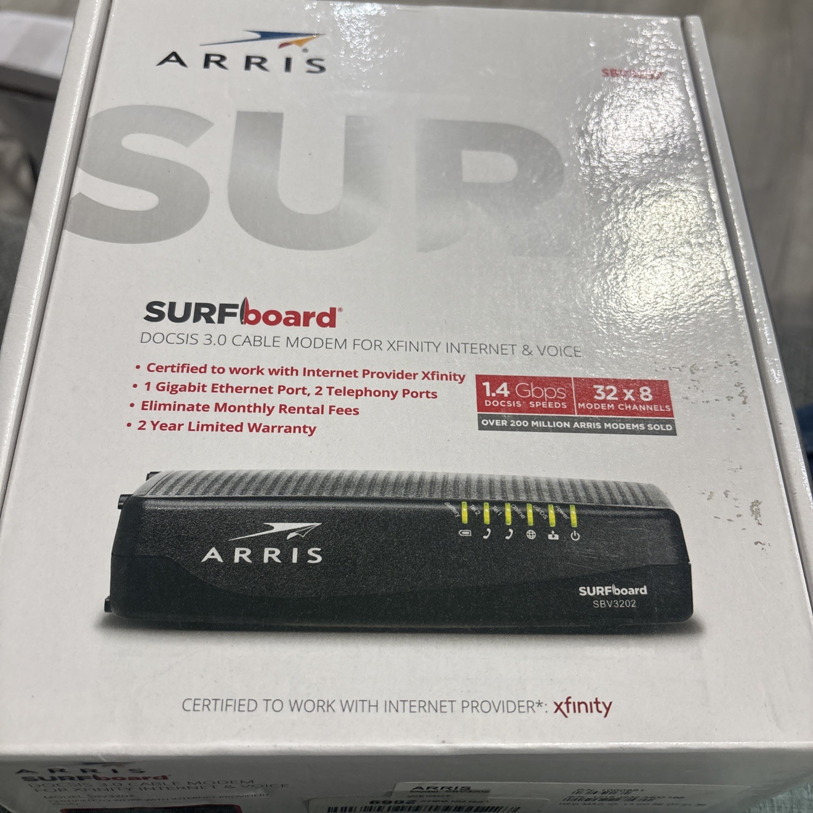 ARRIS SURFboard SBV3202 DOCSIS 3.0 Cable Modem | Comcast Xfinity Internet