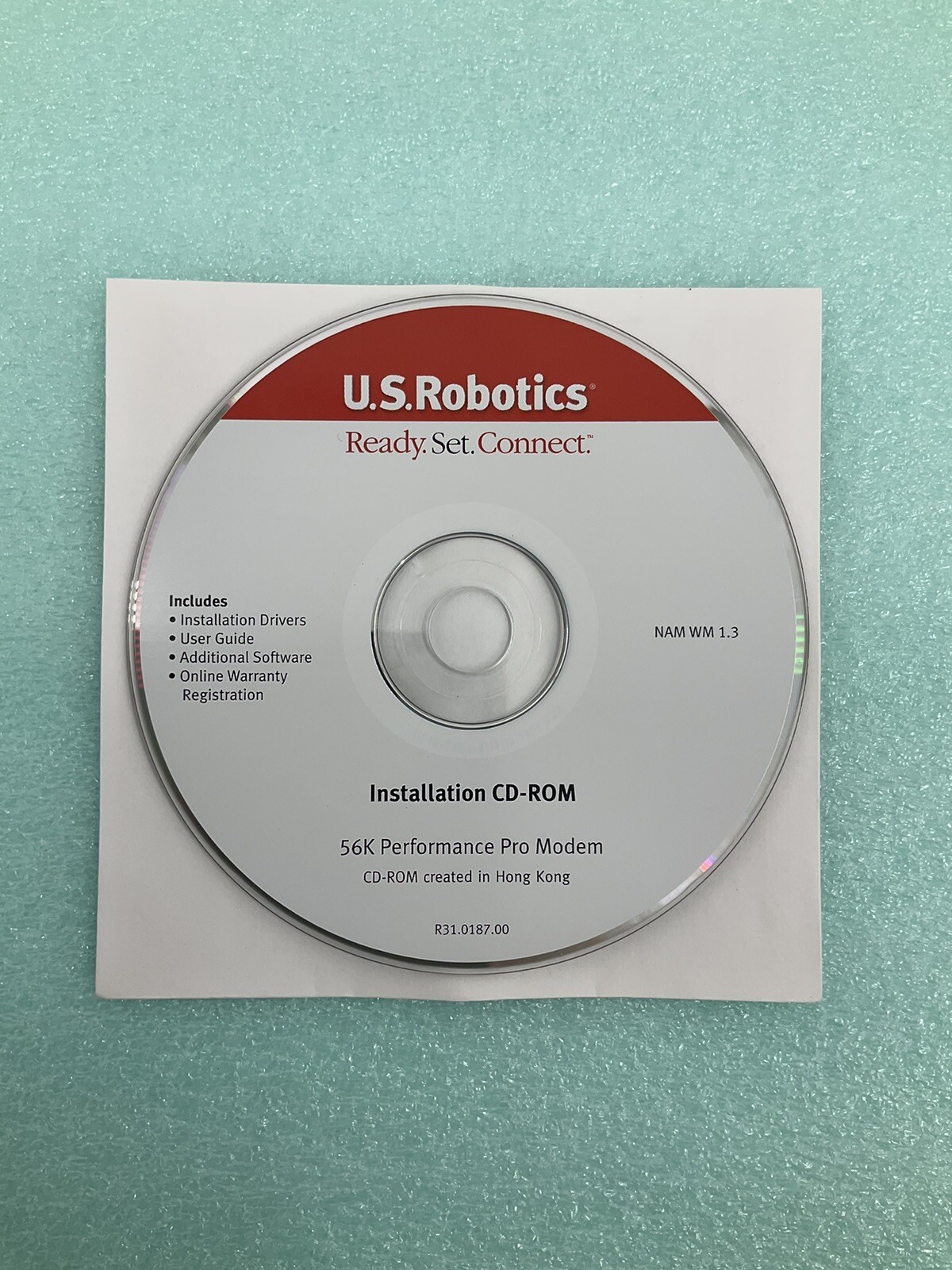 U.S Robotics Ready.set.connect Installation CD-Rom 56k Faxmodem Pci Software