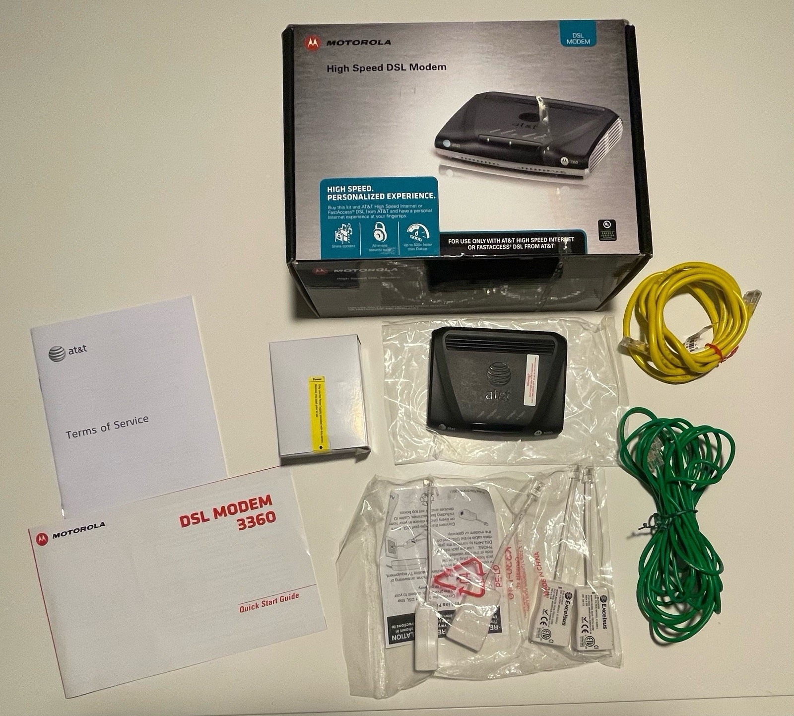 Motorola 3360 Modem – For Use With AT&T DSL High Speed Internet & FASTACCESS DSL