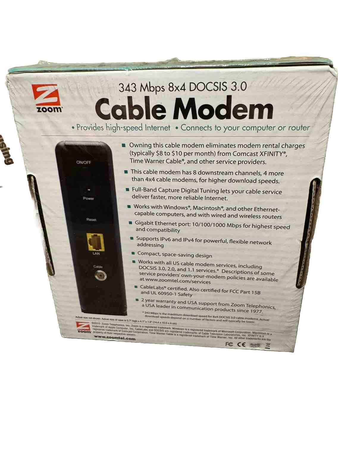 New! Sealed! Zoom DOCSIS 3.0 High-Speed Cable Modem 5345