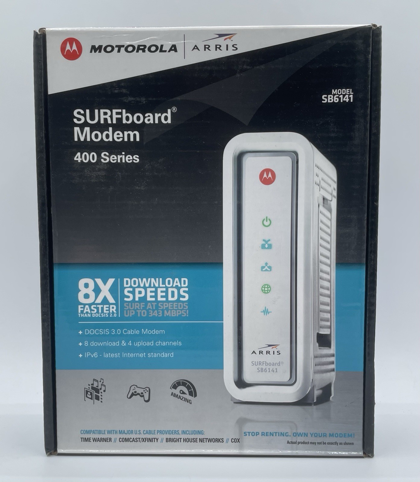 Brand New Arris Motorola SURFboard Cable Modem (SB6141) – White – Openbox