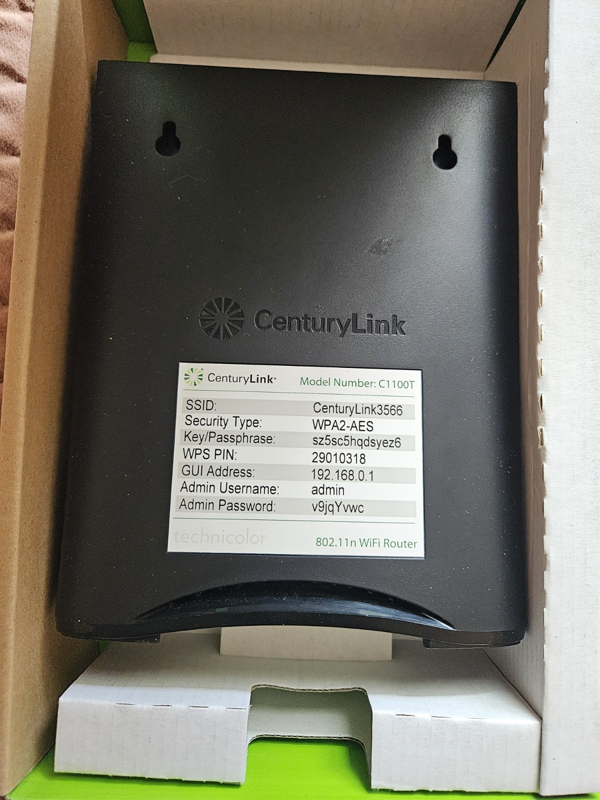 New In Box Century Link Wireless Router Modem, Never Used