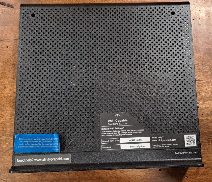 Xfinity Arris TG1682 Dual Band Wireless 802.11ac Cable Modem Router