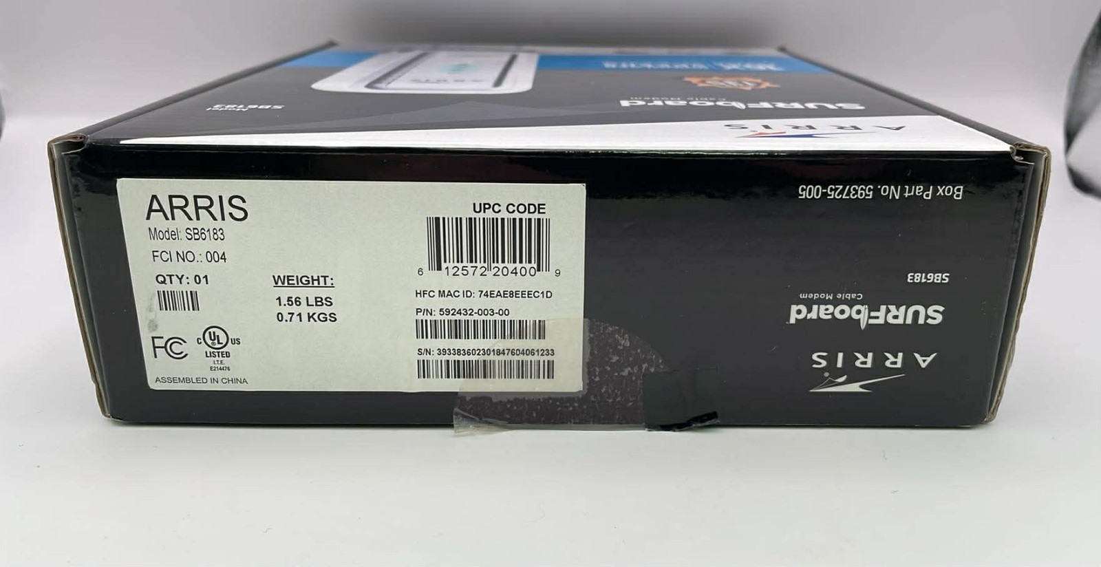 Arris Surfboard Cable Modem SB6183 DOCSIS 3.0