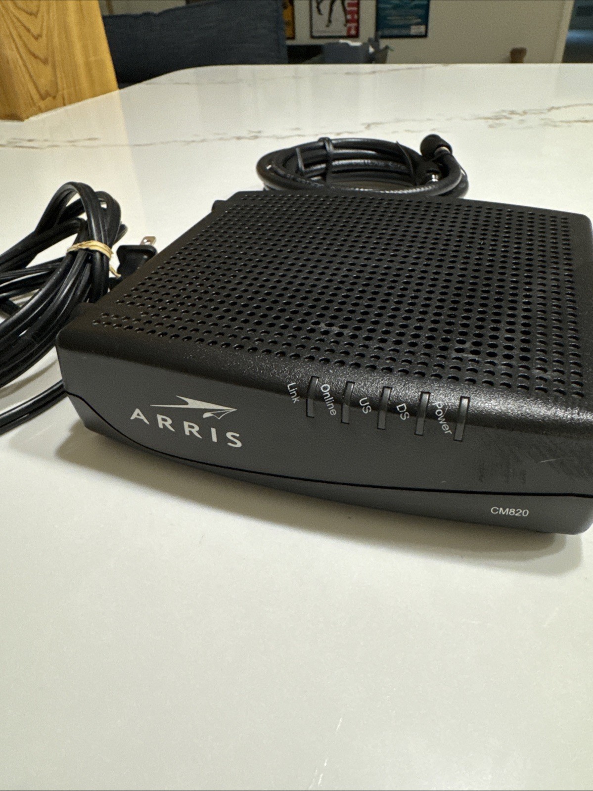 ARRIS CM820A DOCSIS 3.0 Cable Modem Comcast Fully Tested + Power Chord & Coax