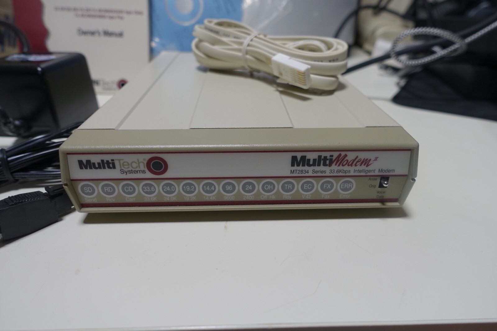 Multitech MT2834BLK External V34 Data/Fax Intelligent Modem 33.6KBPS UK
