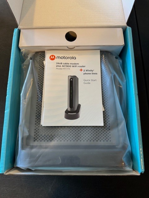 Motorola 24×8 Cable Modem + AC1900 WiFi Router + 2 Phone Line for Xfinity MT7711