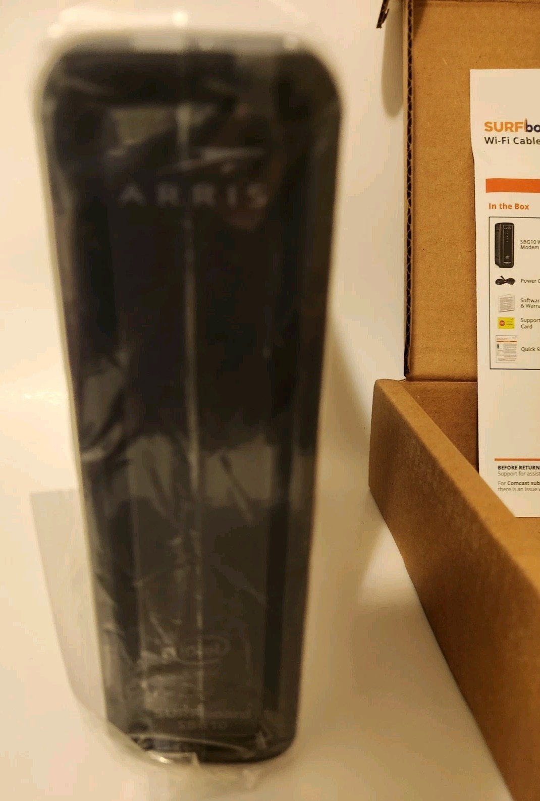 ARRIS SBG10 SURFboard AC1600 Dual-Band Cable Modem Router – Black – New