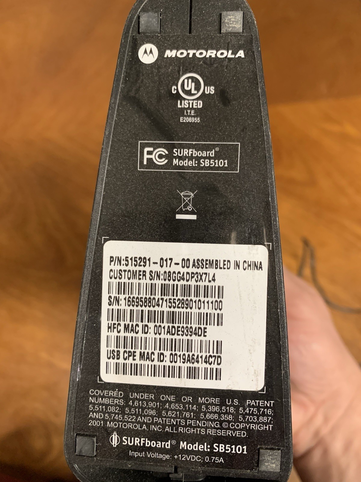 Motorola – SURFboard SB5101 DOCSIS USB 2.0 Cable Modem Cable Included