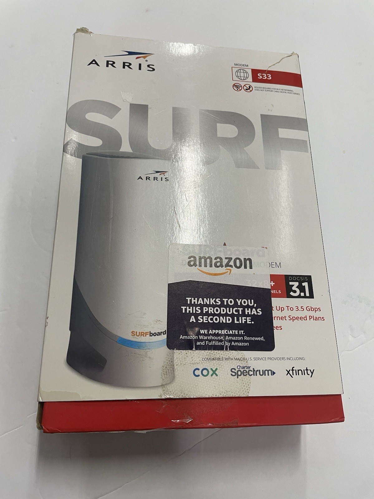 Arris Surfboard DOCSIS 3.1 3.5 Gbps Cable Modem (S33-RB)