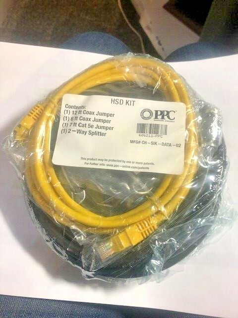 NEW HSD Kit with 7ft Cat5eJumper, 6ft and 12ft Coax Jumpers, 2 way splitter