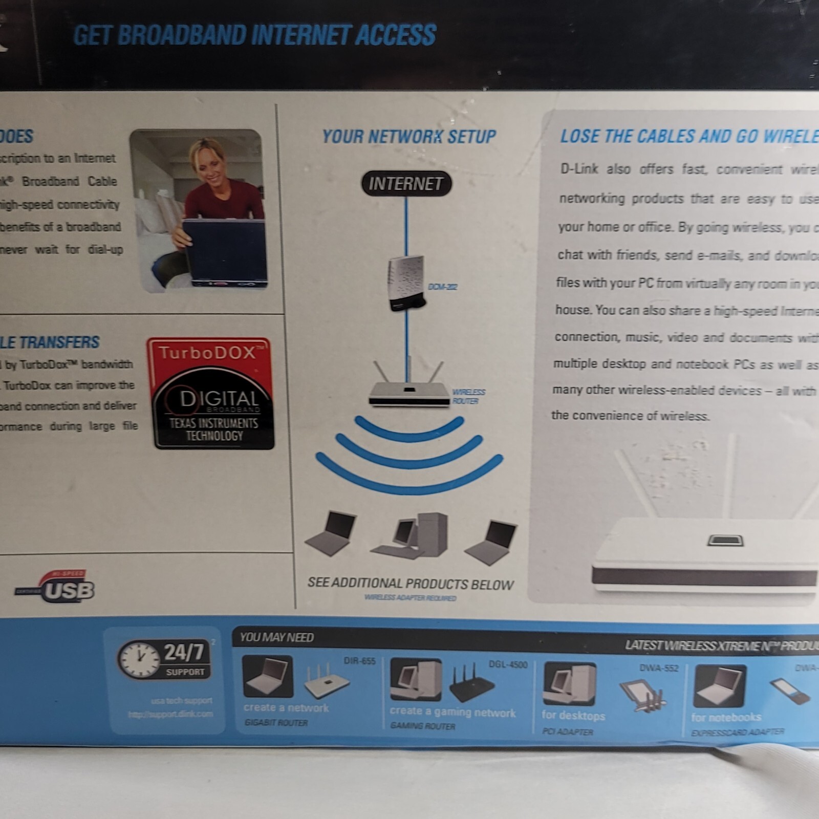 D-Link DCM-202 DOCSIS 2.0 Cable Modem Brand New SEALED