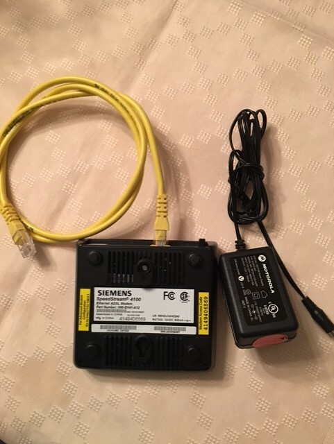 FREE SHIPPING Siemens Speed stream 4100 ETHERNET ADSL Modem(060D141A12) Adaptor