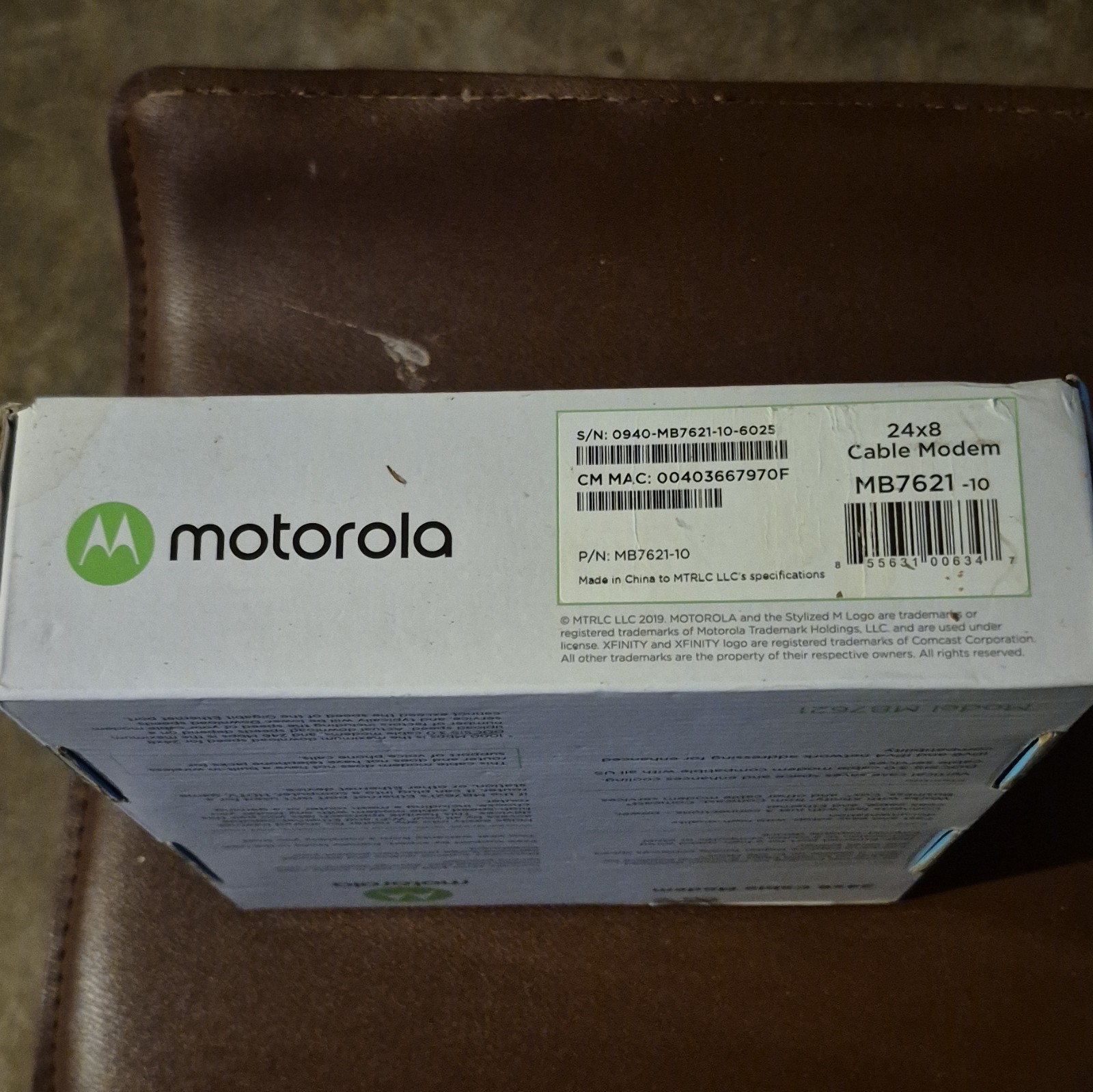 Motorola MB7621-10 DOCSIS 3.0 24×8 Cable Modem 1000+ Mbps for XFINITY