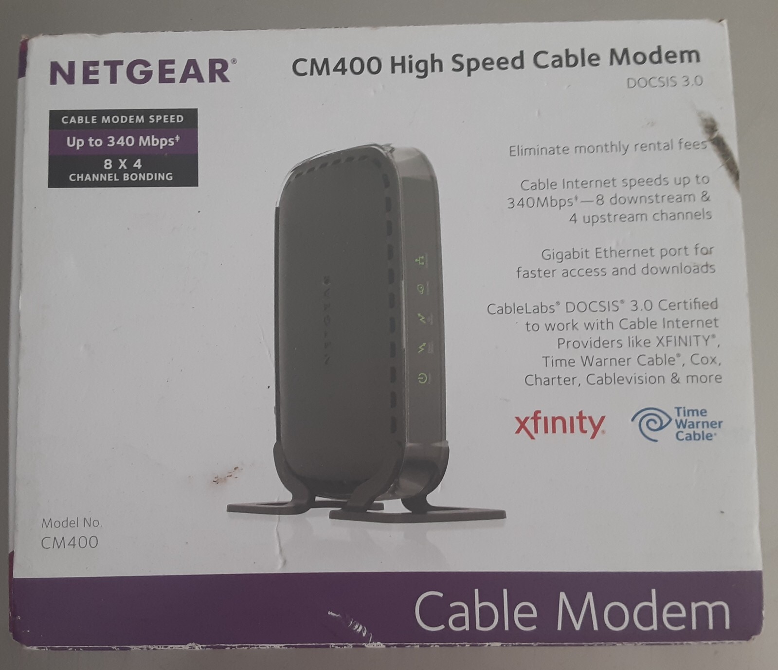 NETGEAR CM400-1AZNAS 100 Mbps Modem NIB
