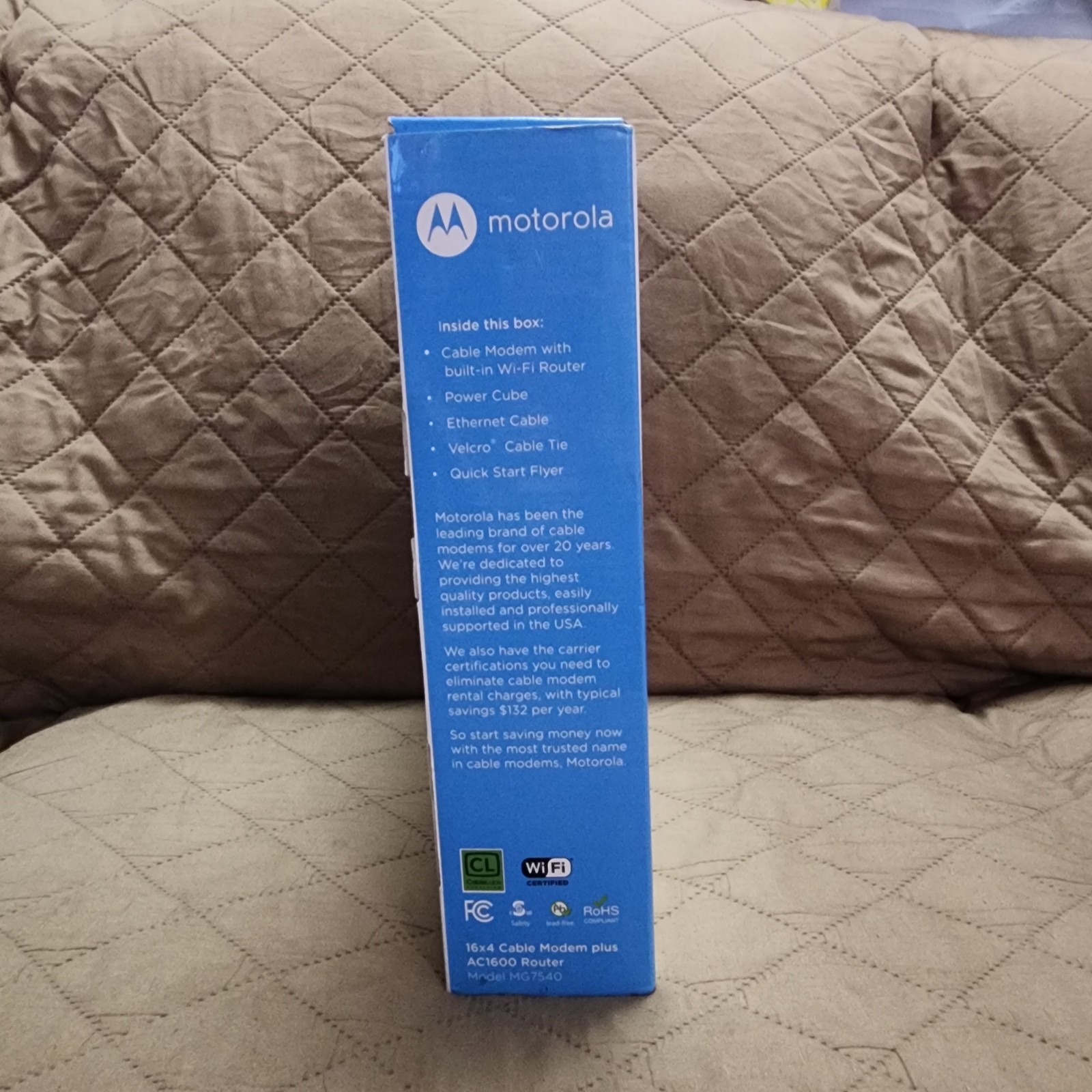 Motorola MG7540-10 16×4 Cable Modem – Black