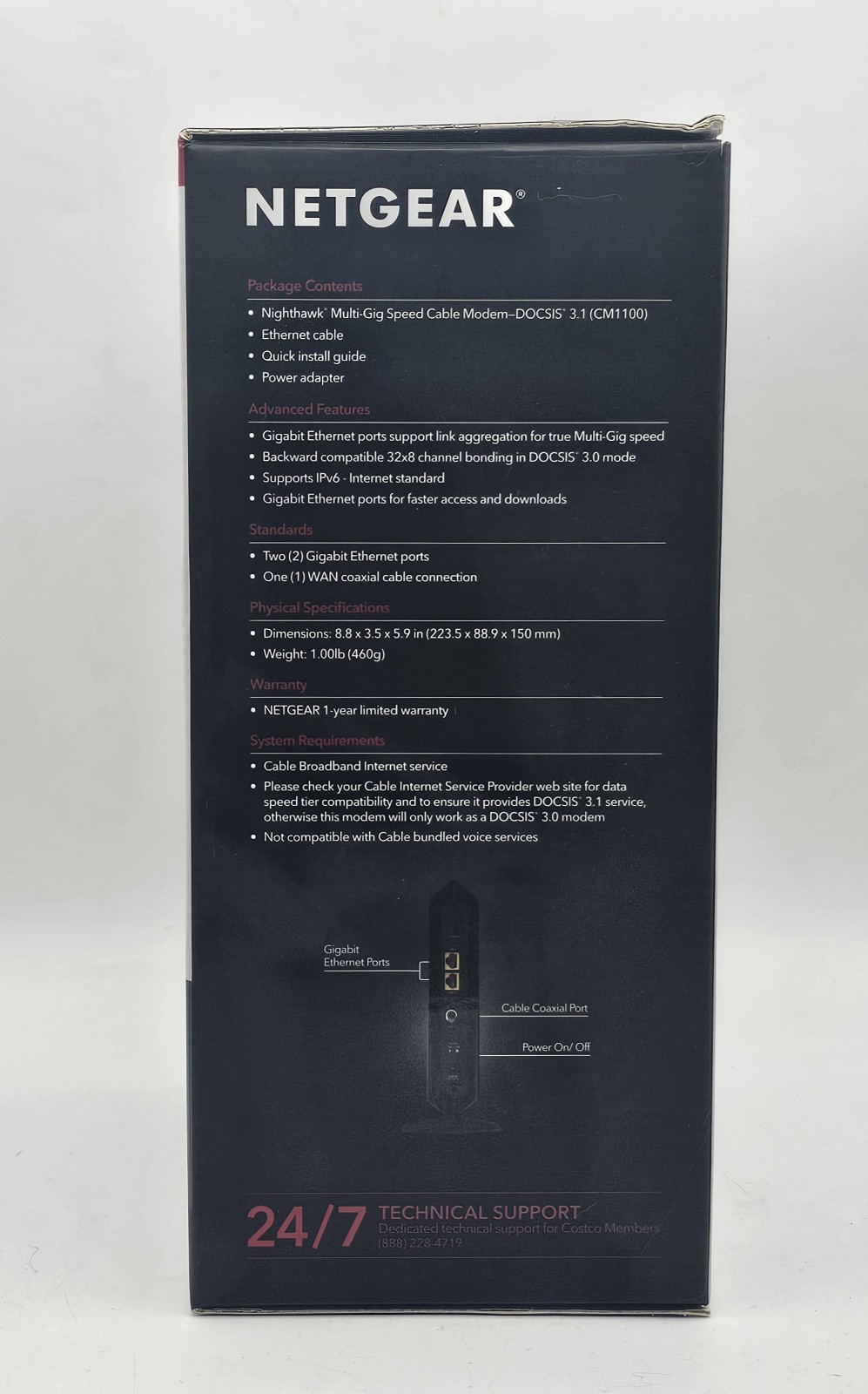 Netgear Nighthawk CM1100 Multi-Gig Speed Cable Modem