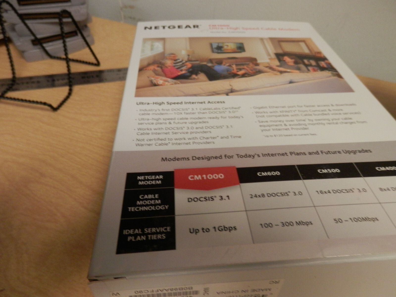 NETGEAR CM1000 DOCSIS 1000Mbps Cable Modem (CM1000-1AZNAS)