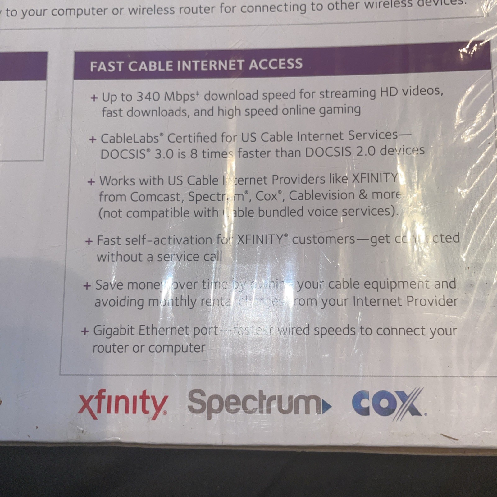 Netgear DOCSIS 30 (CM400-100NAS) 340 Mbps