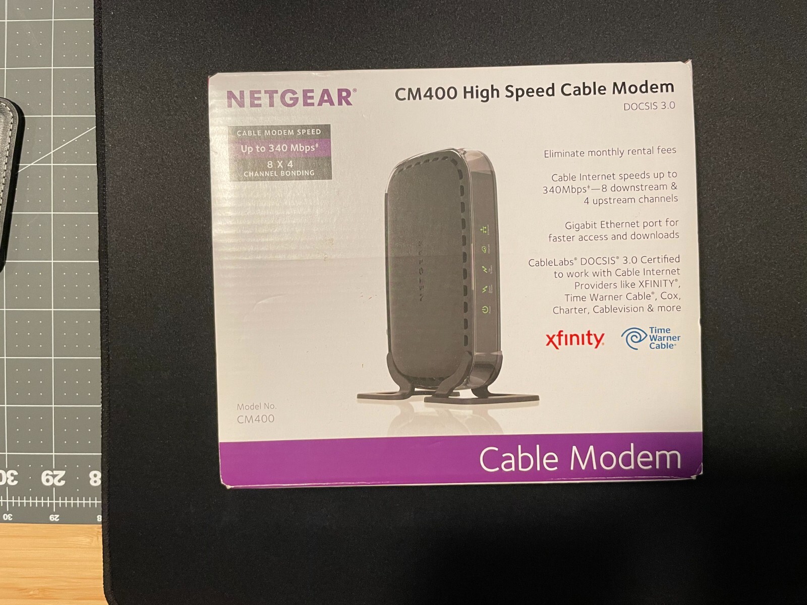 Netgear DOCSIS 30 Modem (CM400-100NAS) 340 Mbps