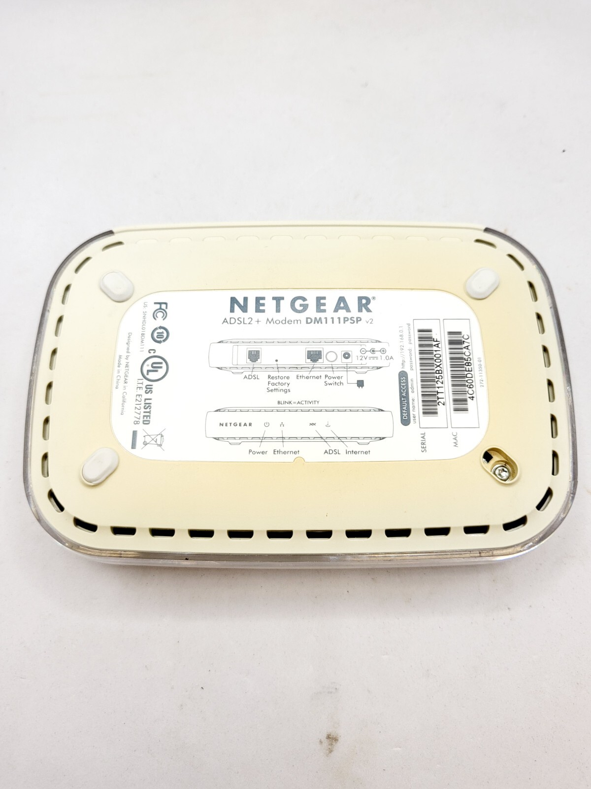 NETGEAR ADSL2+ Modem DM111PSP v2
