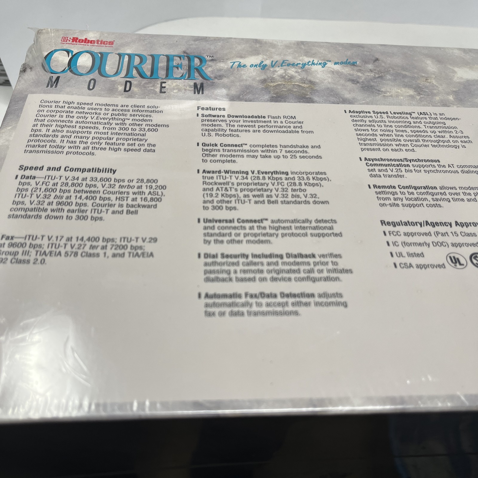 U.S. Robotics Courier V.Everything with V.34 Modem – New Sealed Vintage Dial-Up