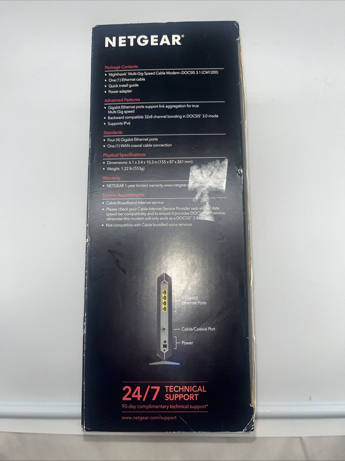 Netgear Nighthawk CM 1200 Multi-Gig Cable Speed Cable Modem DOCSIS 3.1 New