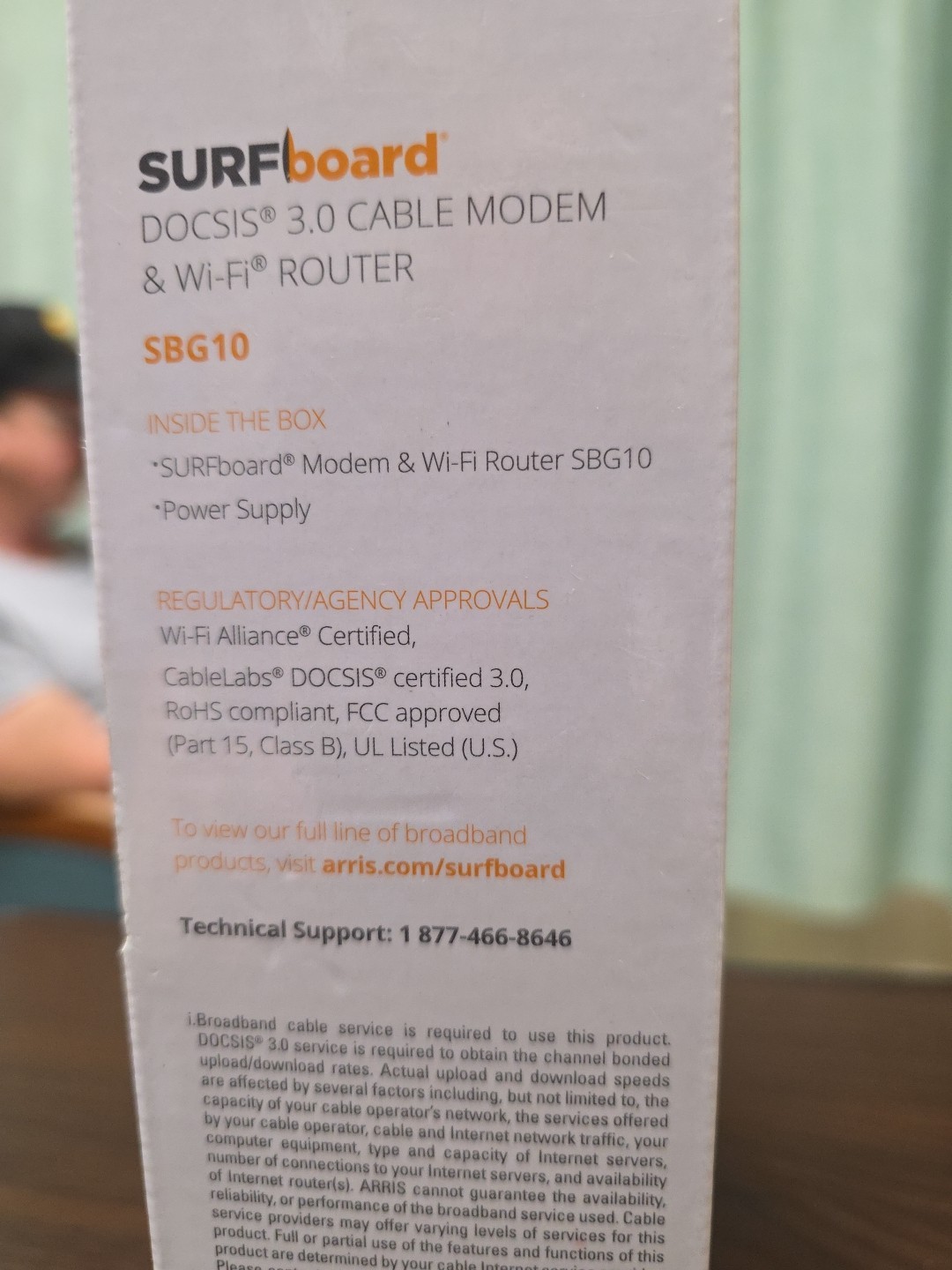ARRIS SURFboard SBG10 DOCSIS 3.0 16×4 Gigabit Cable Modem & AC1600 Wi-Fi 5 (New)