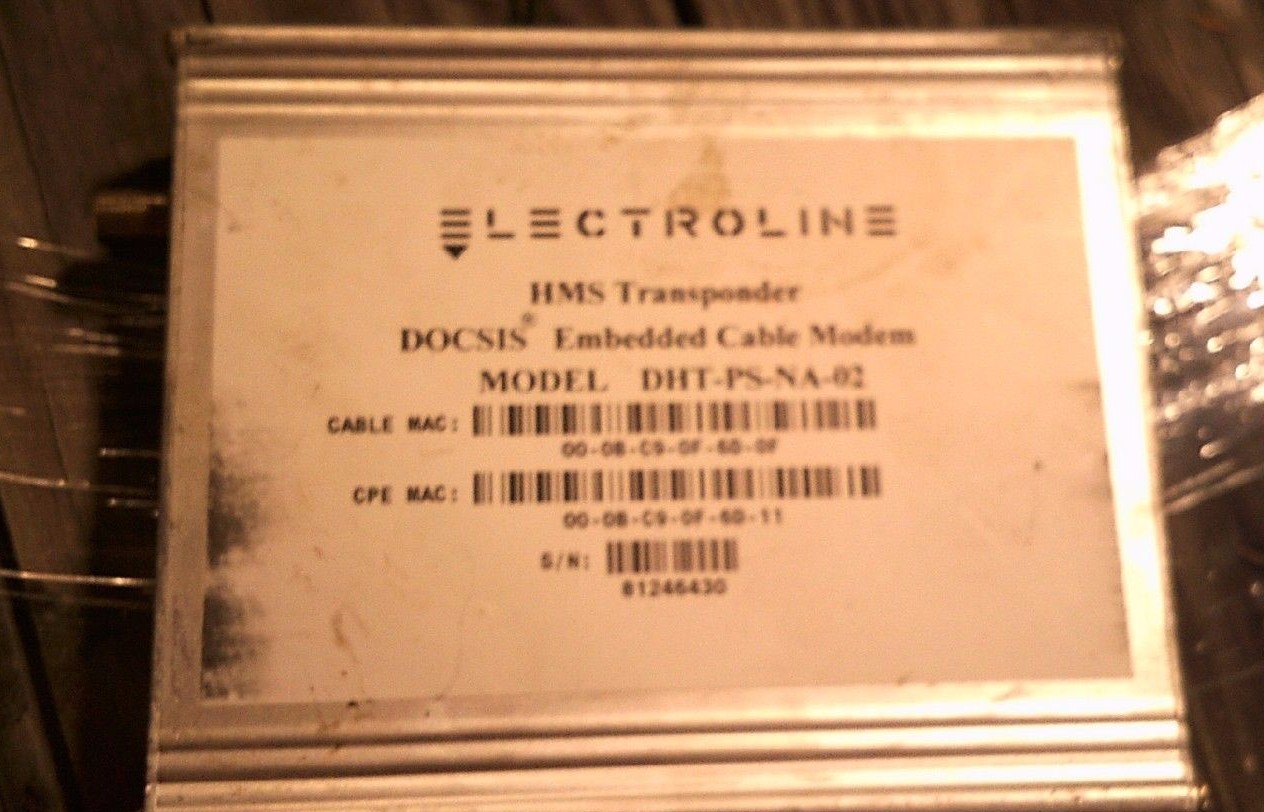 ELECTROLINE HMS DOCSIS TRANSPONDER DHT-PS-NA-02