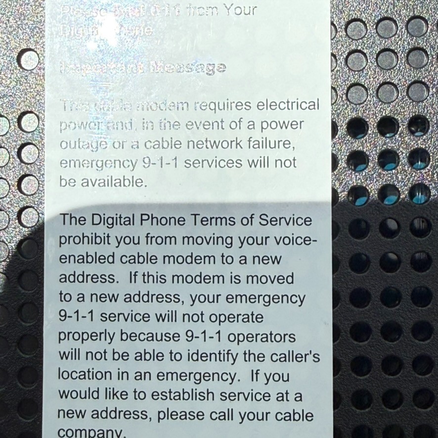 ARRIS Internet Cable Modem DOCSIS 3.0 Model TM1602A