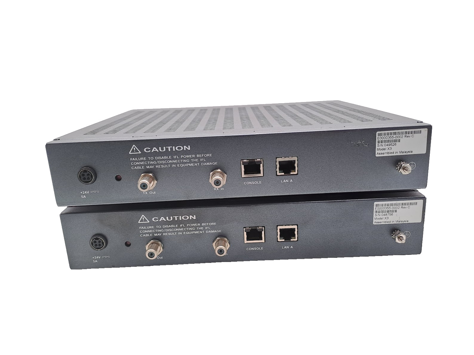 LOT OF 2 iDirect Evolution X3 Satellite modem router
